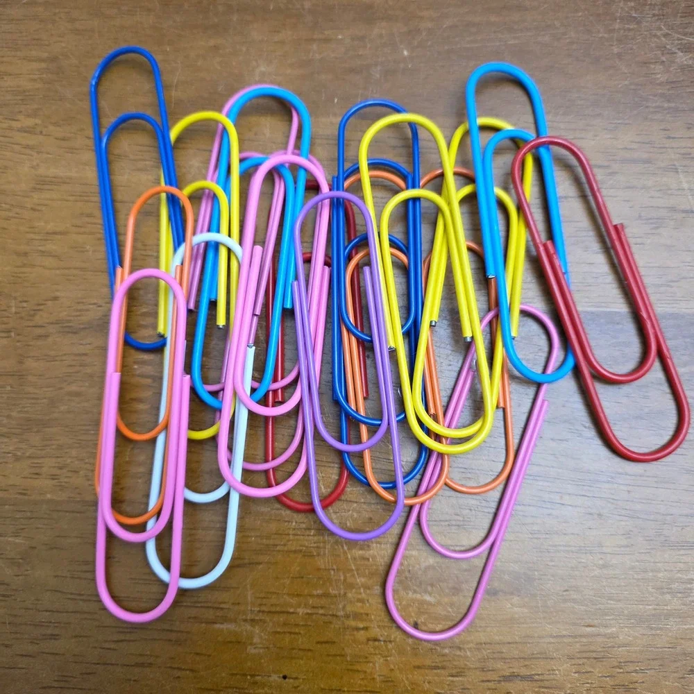 Assorted Jumbo Paper Clips Colorful Assortment 20 Count for Office School Crafts